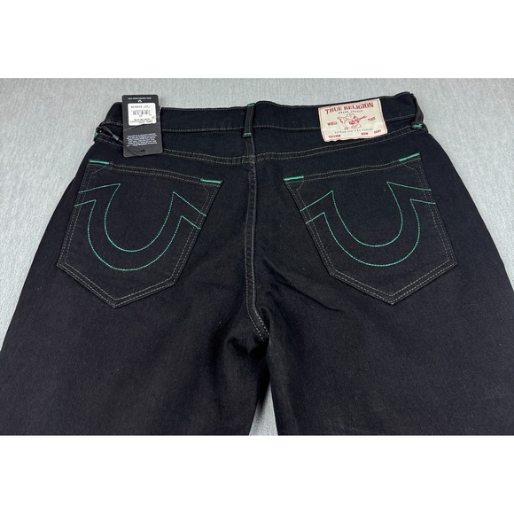 True Religion‎ Jeans Mens 33X32 Black Rinse Denim Geno Relaxed Slim Stretch NWT